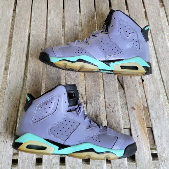 NIKE Air Jordan 6 Retro GG Iron Purple Sneakers 6Y Women's 8.5